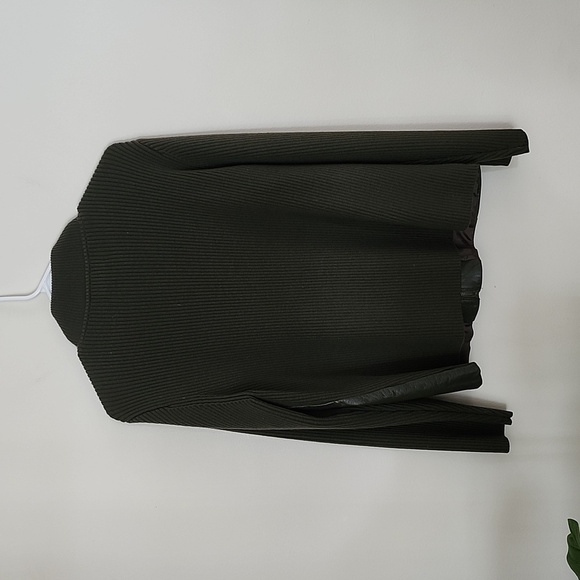 Vintage from the 1990s  wool, leather Sweater jacket by Pendleton - Picture 7 of 10